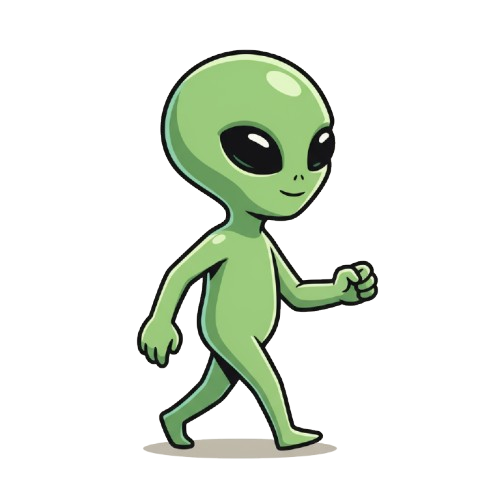 alien qui marche sans fond